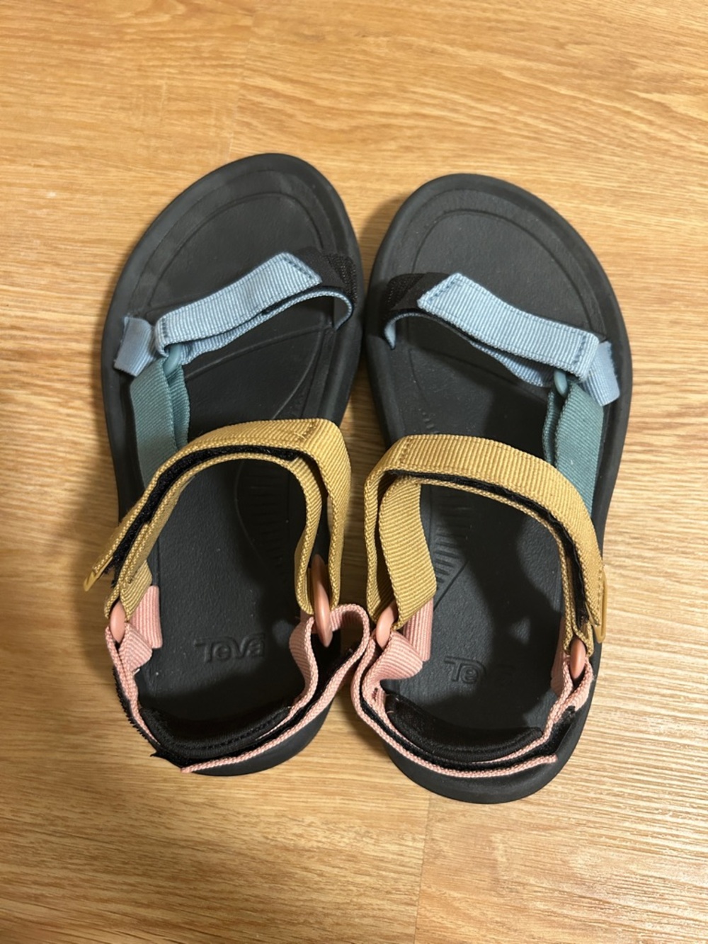 Teva Multicolor Strap Sandals - Yellow, Pink, Light Blue